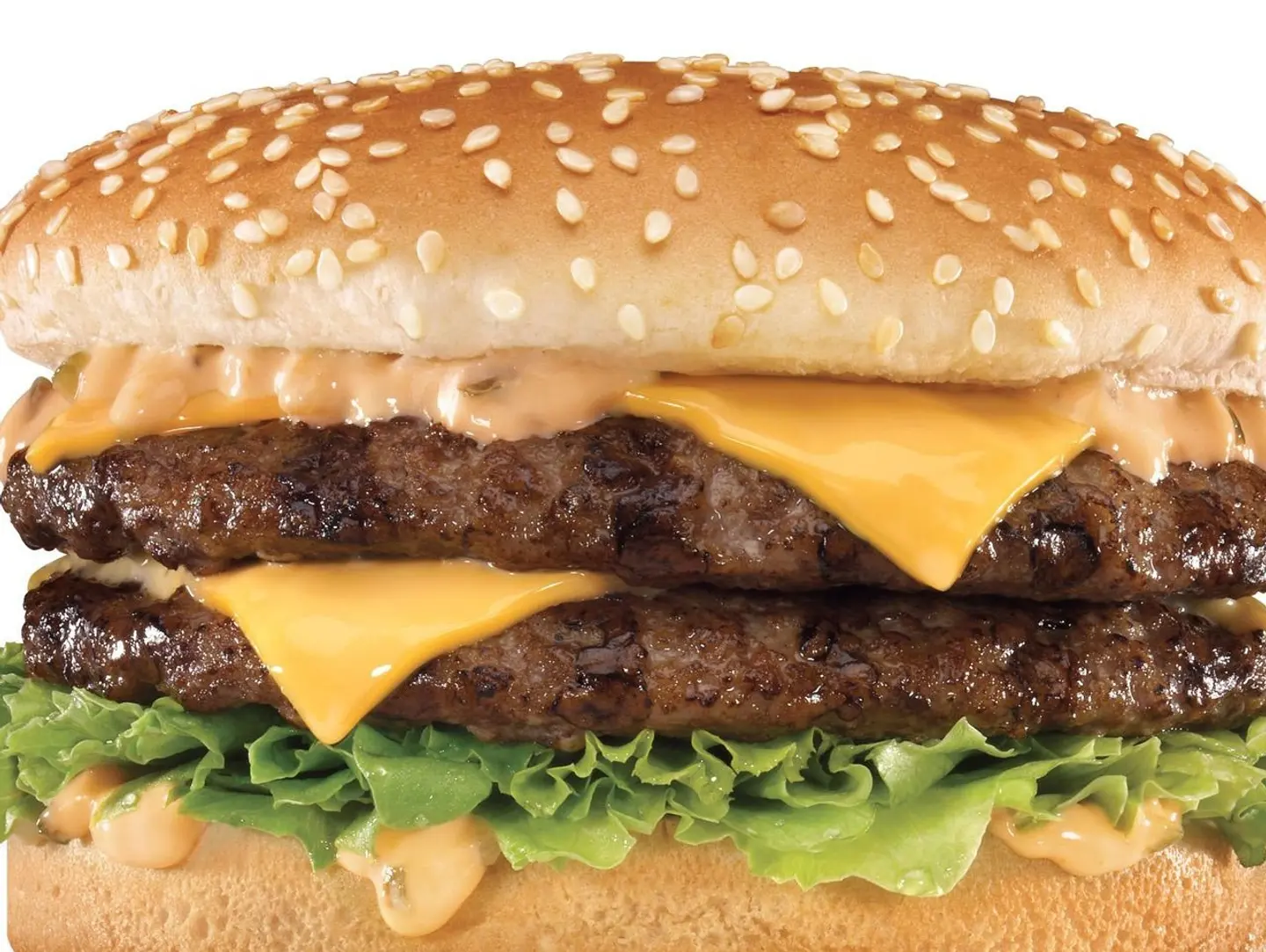 Double Beef Burger Grilled On The Flat Top