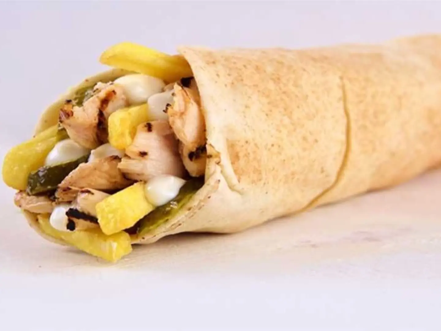 Rocket Shawarma Single Layer Of Flatbread With Honey.