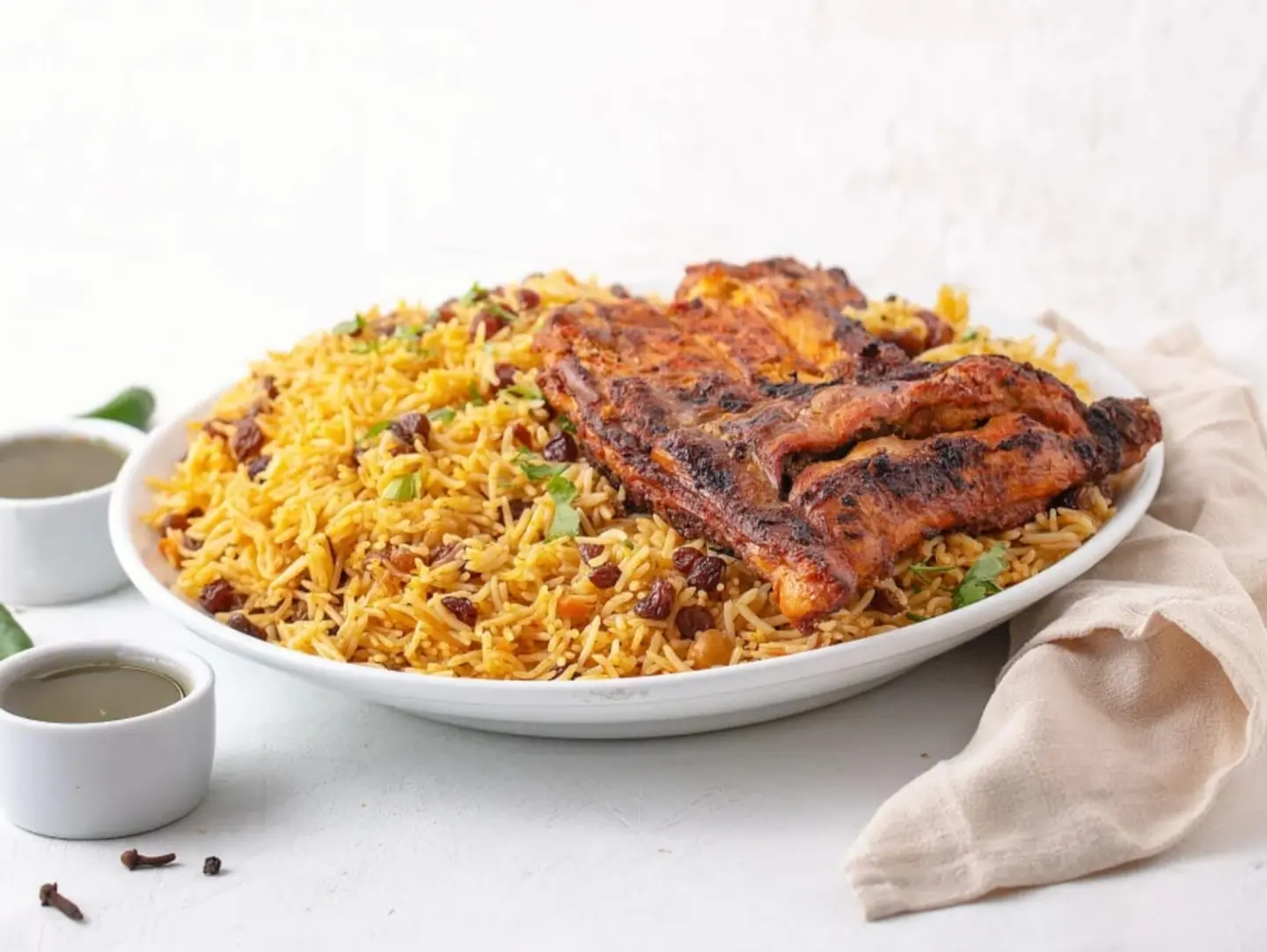 Charcoal Chicken With Rice - Grain