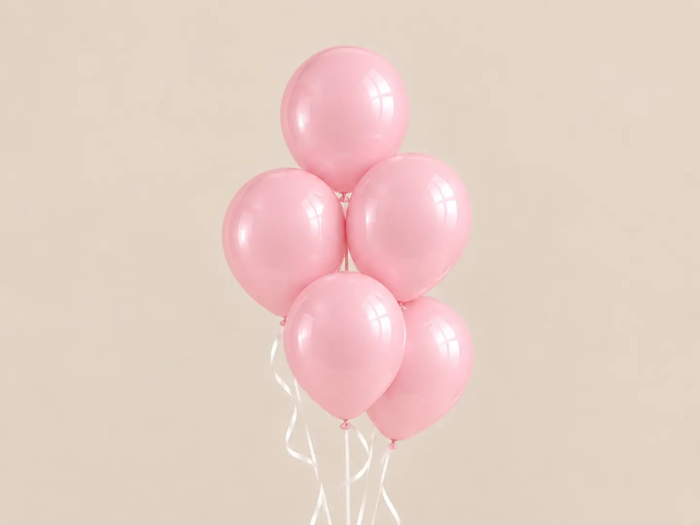 5 Pink Balloons Bouquet