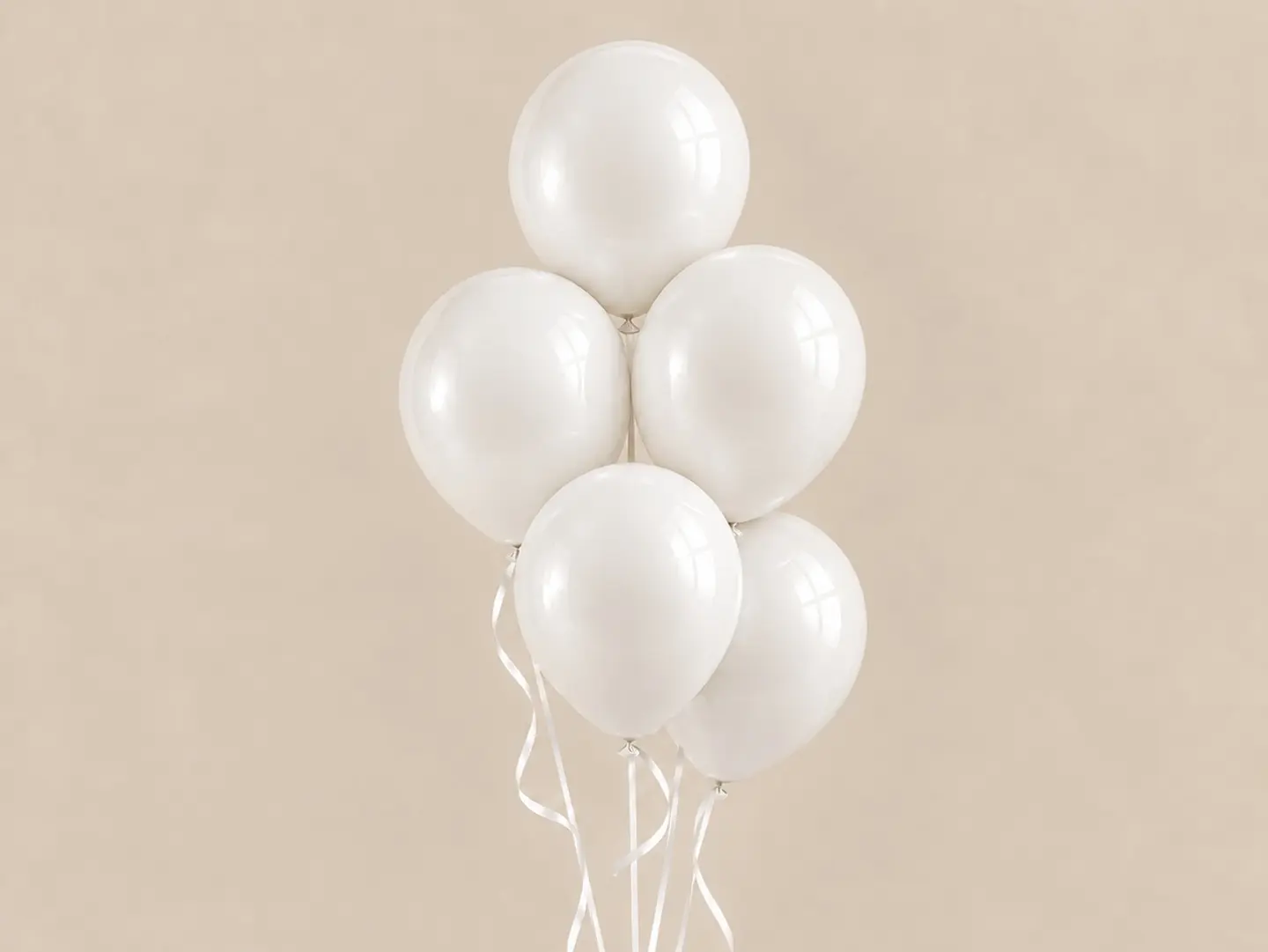 Luxury White Helium Balloon Bouquet