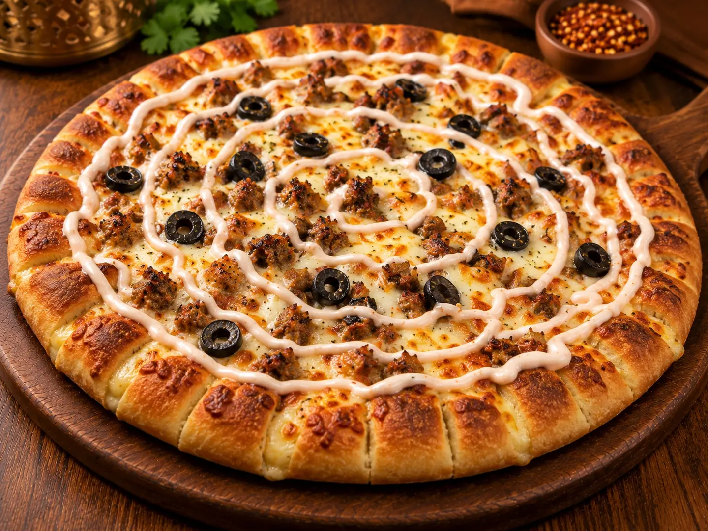 بيتزا كباب بأطراف محشوة - صغير