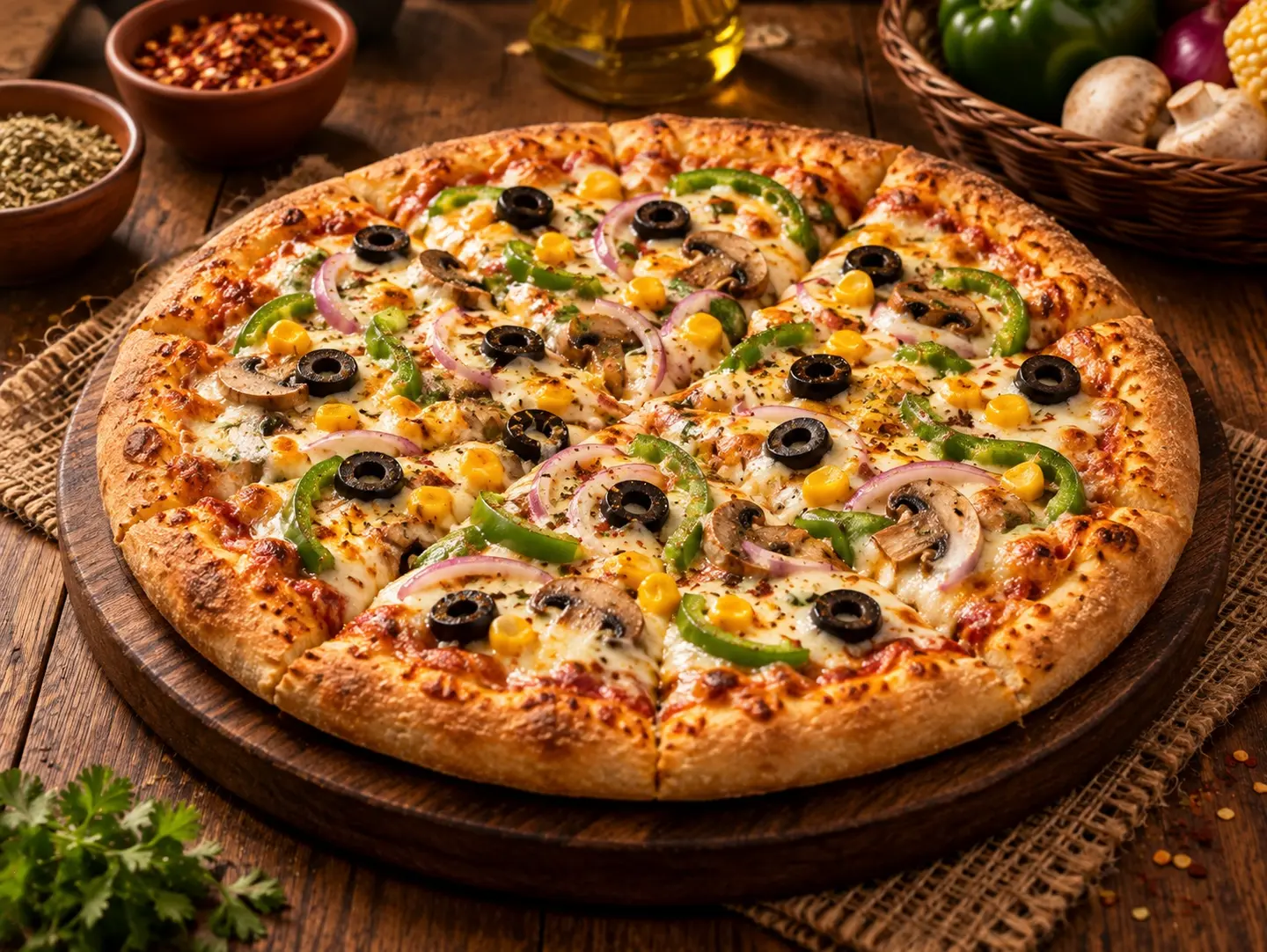 بيتزا خضار - صغير