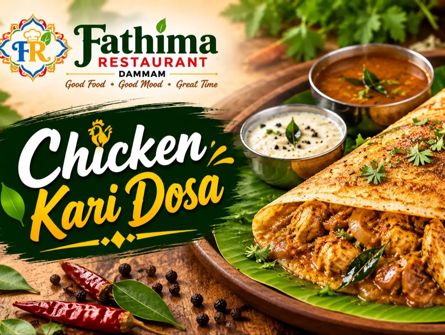 Chicken Kari Dosa