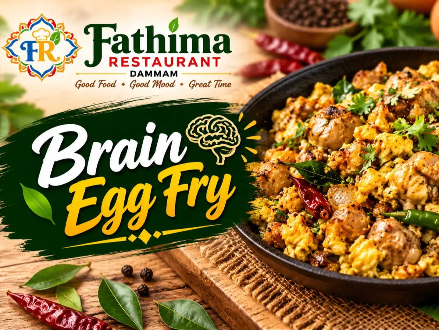 Brain Egg Fry (Mutton Brain Podimas)