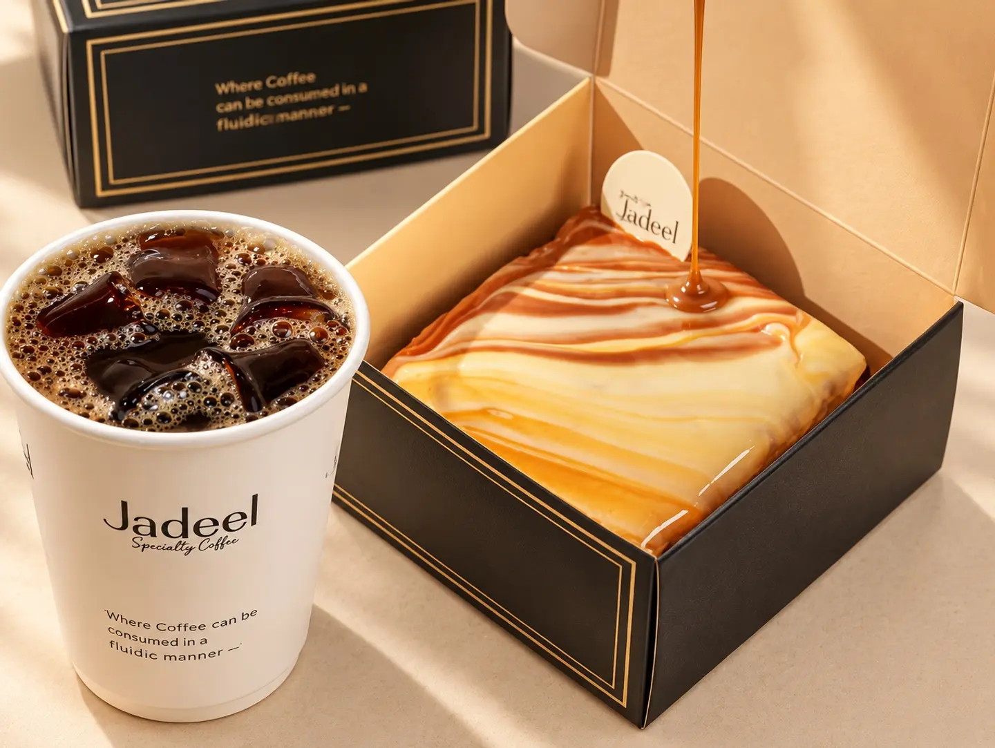 Triple Cake With Coffee Of The Day - Triple Cake With Hot Coffee Of The Day