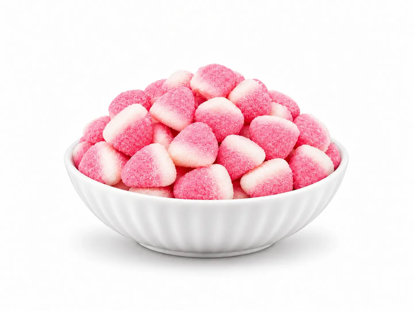 Pink & White Strawberry Gummies 200g