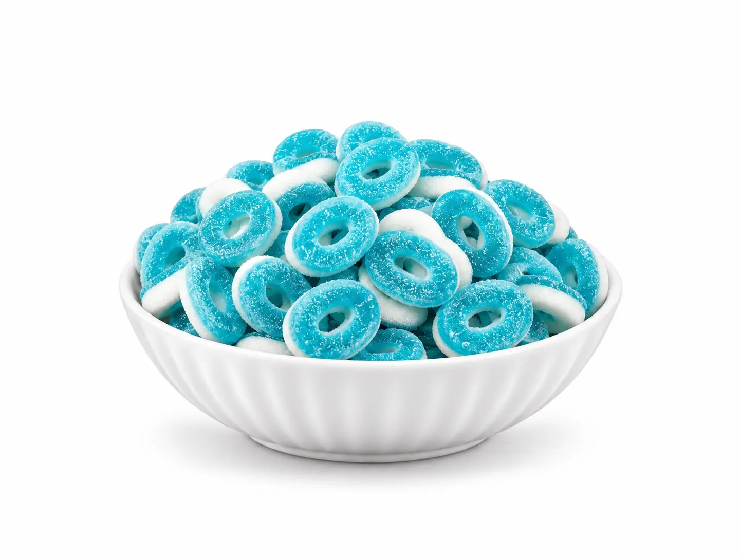 Blue & White Gummy Rings 200g