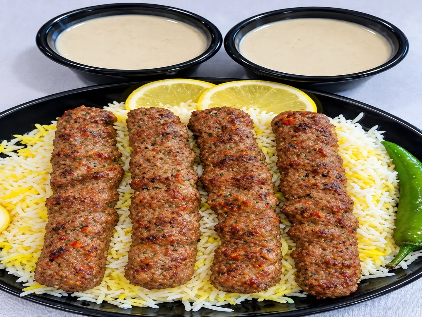 Meat Kebab With Rice