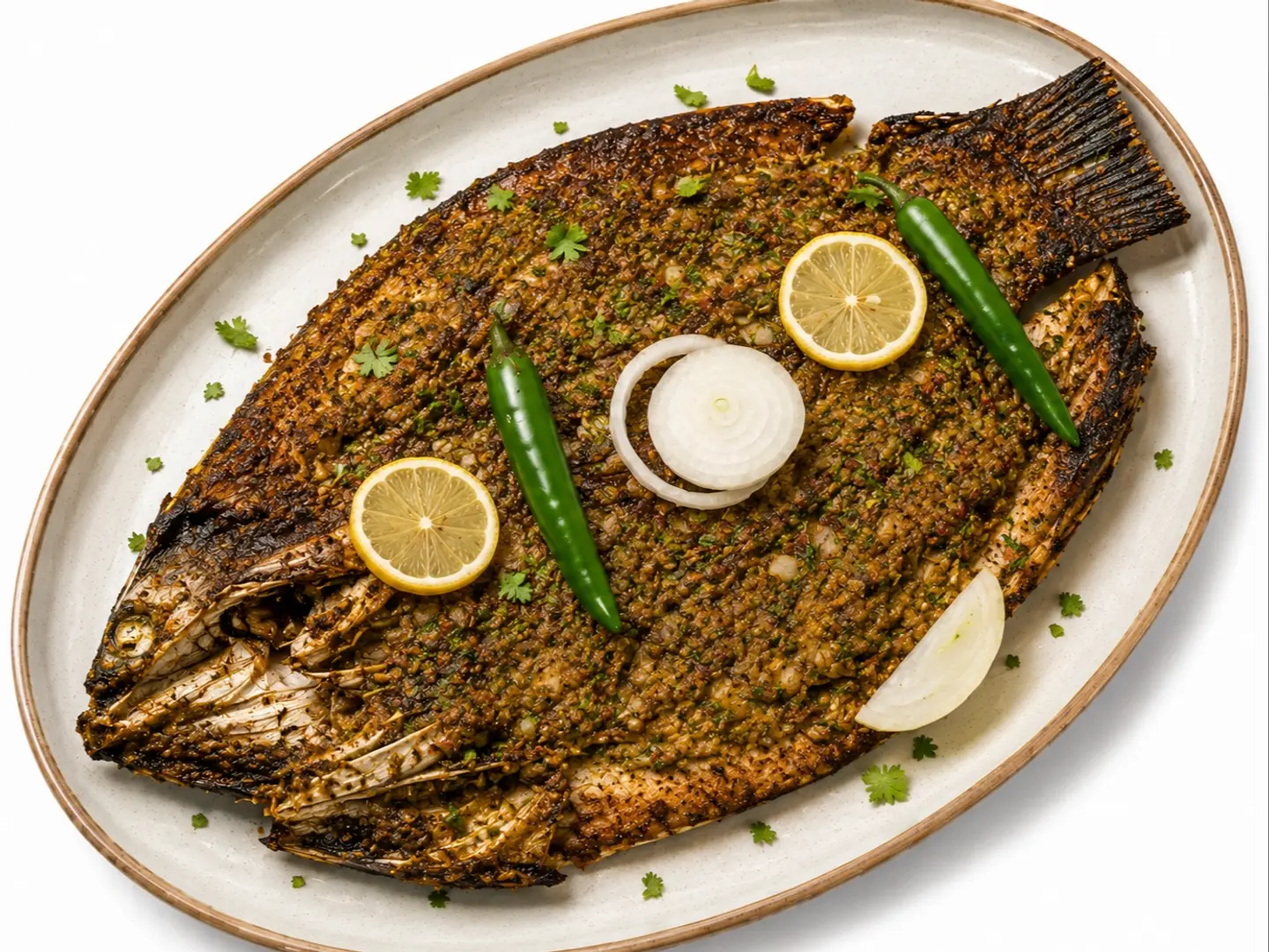 سمك عندك مع أرز