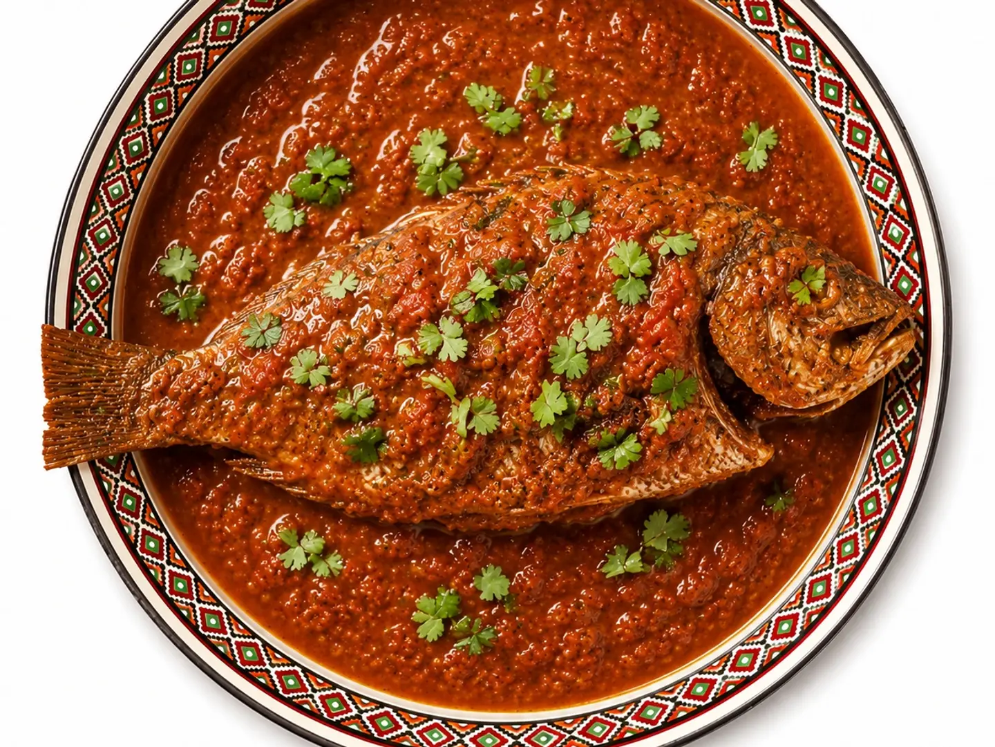 مرق سمك مع أرز