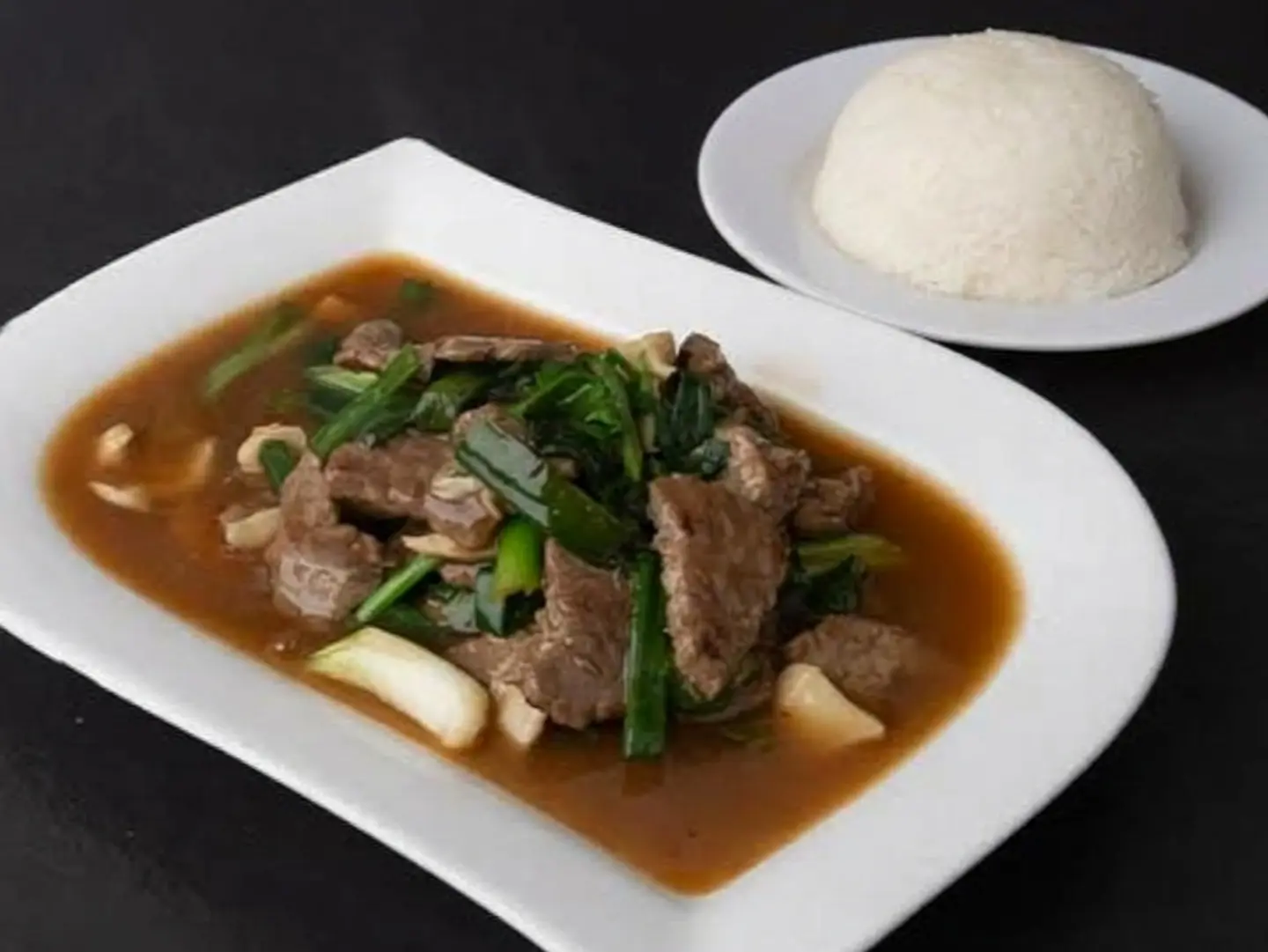 Beef With Oyster Sauce On Rice