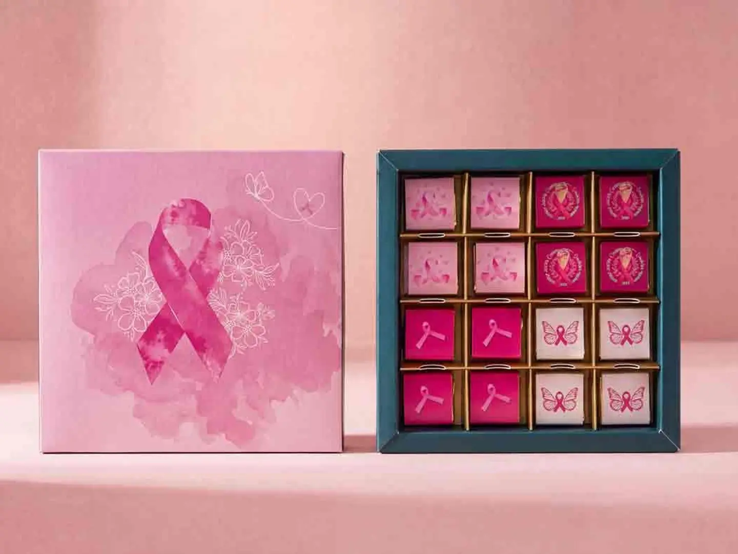 Pink Hope Box 32 Pieces Chocolate