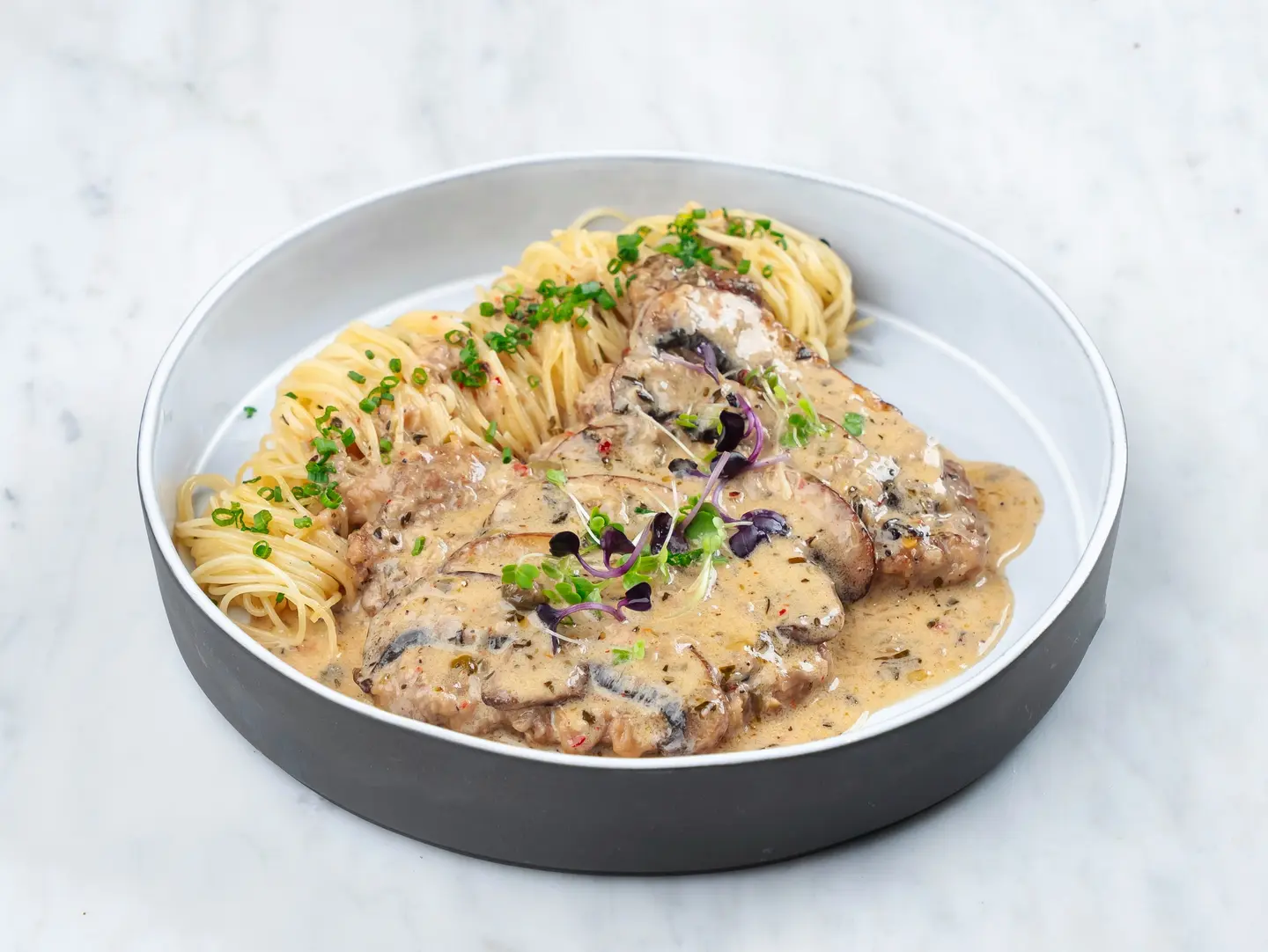 Lemon Mushroom Beef Scaloppine