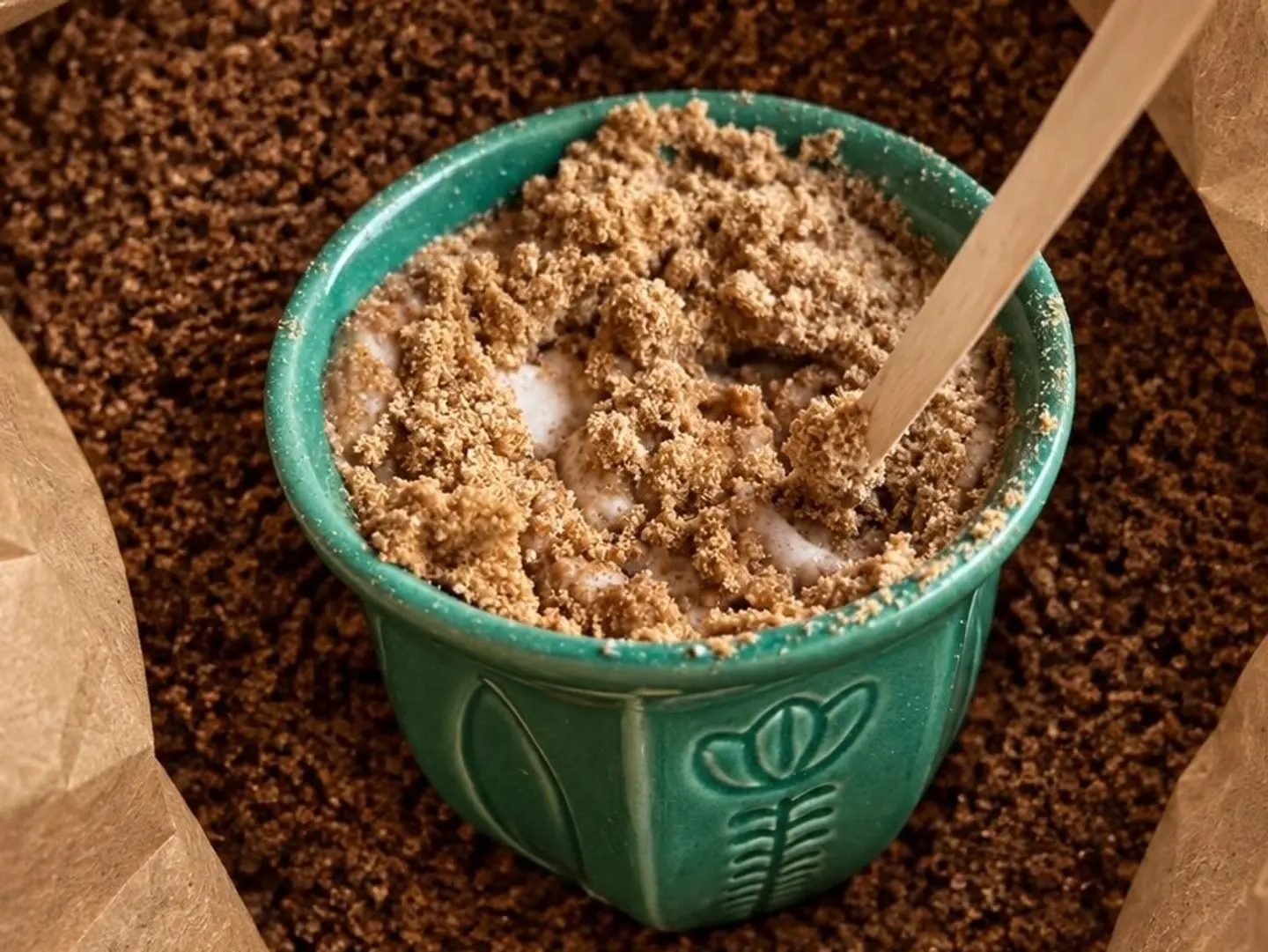 لاتيه الحليب المحموس الساخن