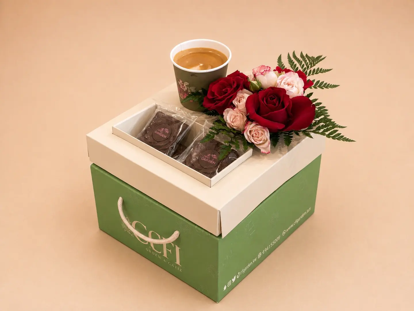 Fancy Back To School Box Flowers, Coffee & Chocolate