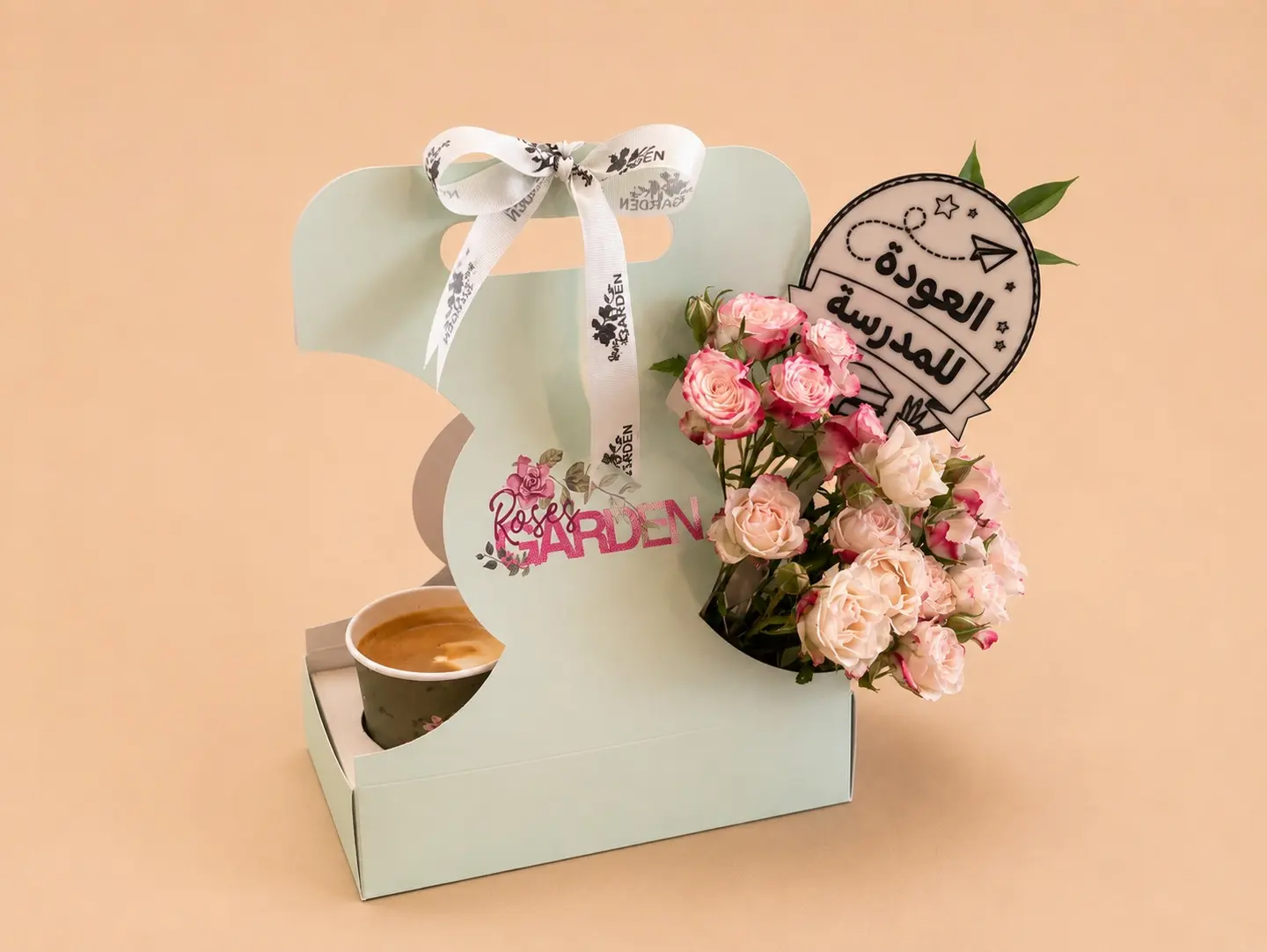 Back To School Holder Flower & Coffee