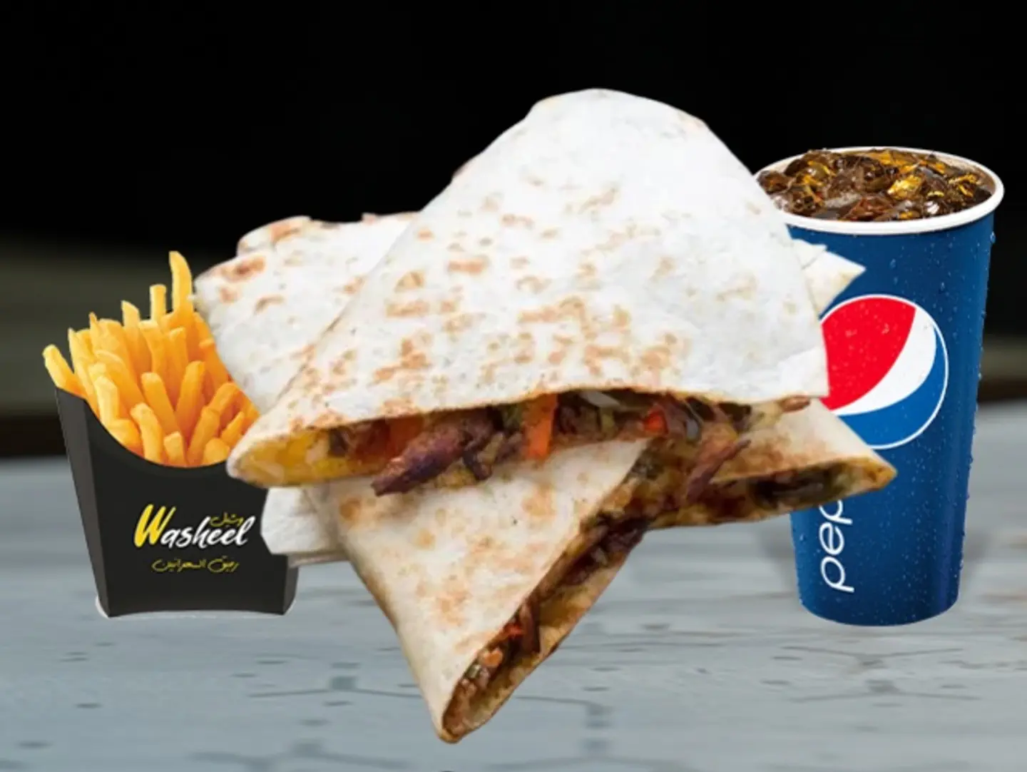كساديا دجاج وجبة