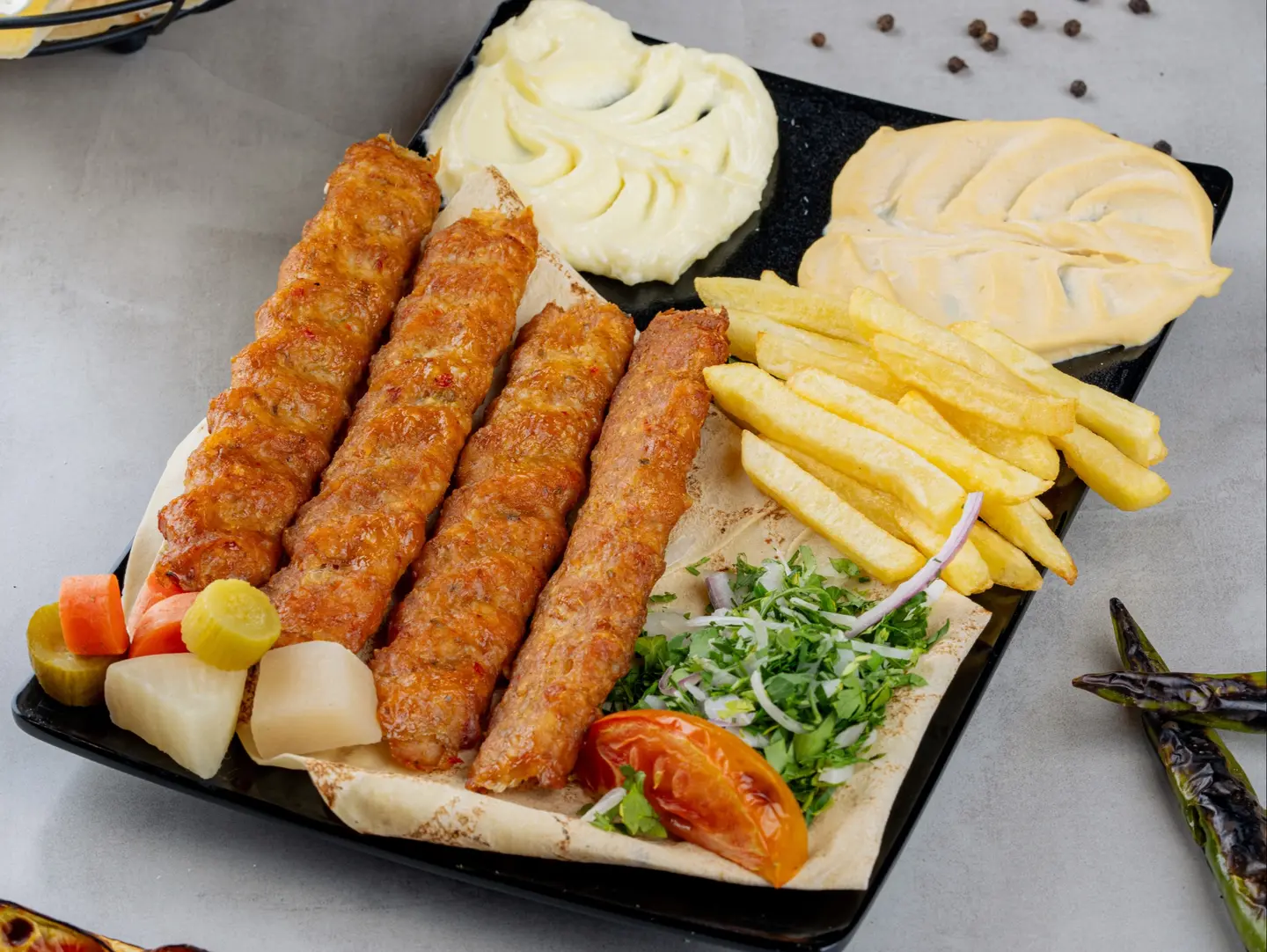 كباب دجاج نص