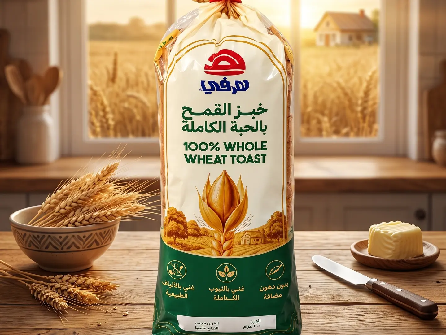 خبز القمح بالحبه الكاملة