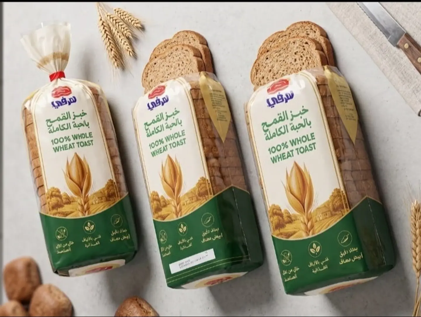 خبز القمح بالحبه الكاملة