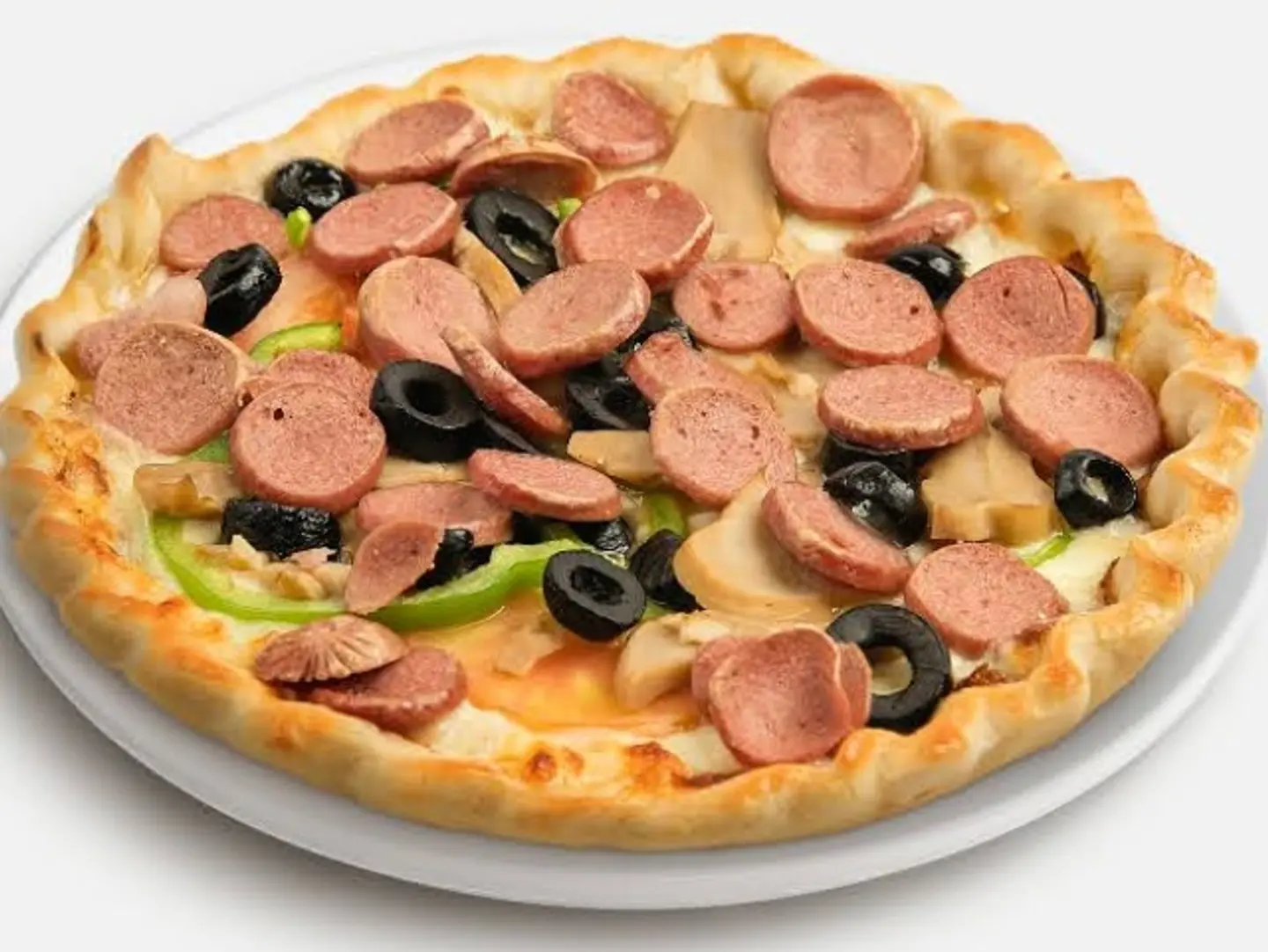 Pizza With Hot Dog And Vegetables - Small
