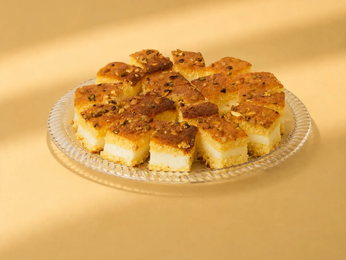 بسبوسة قشطة مكسرات