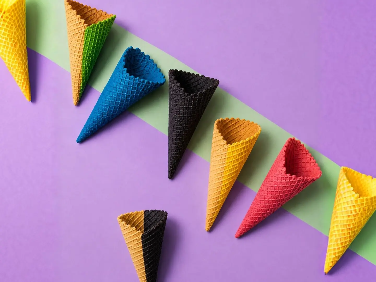 Waffle Plain Colored Biscuits