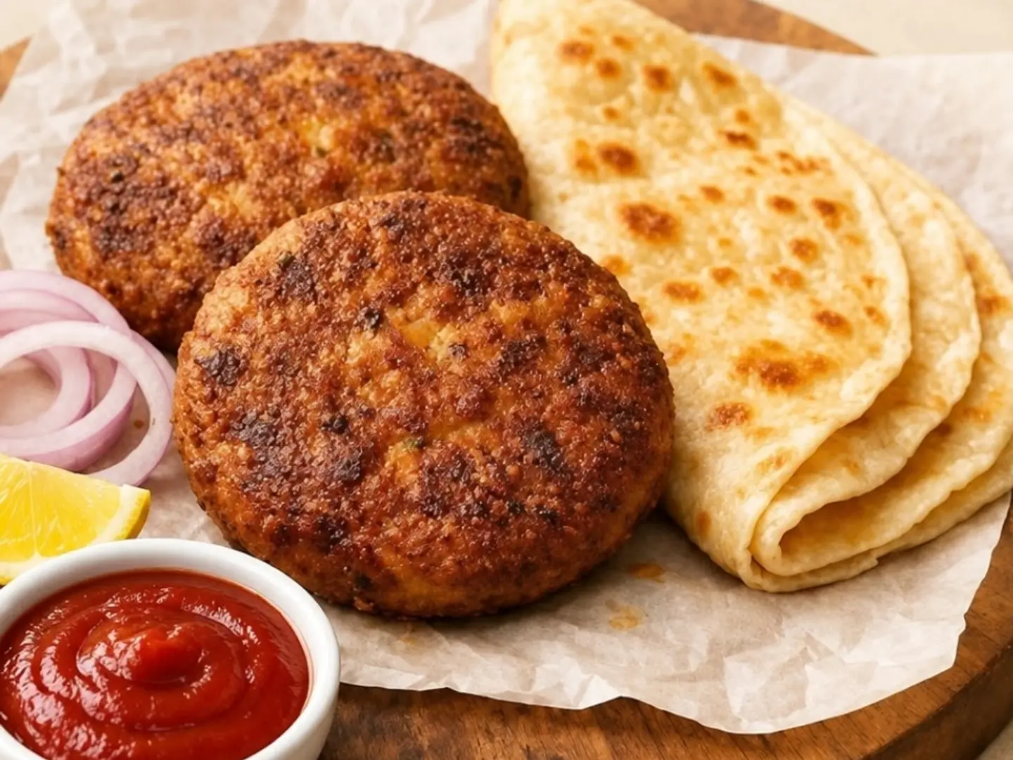 2 Shami Kabab With 2 Parata