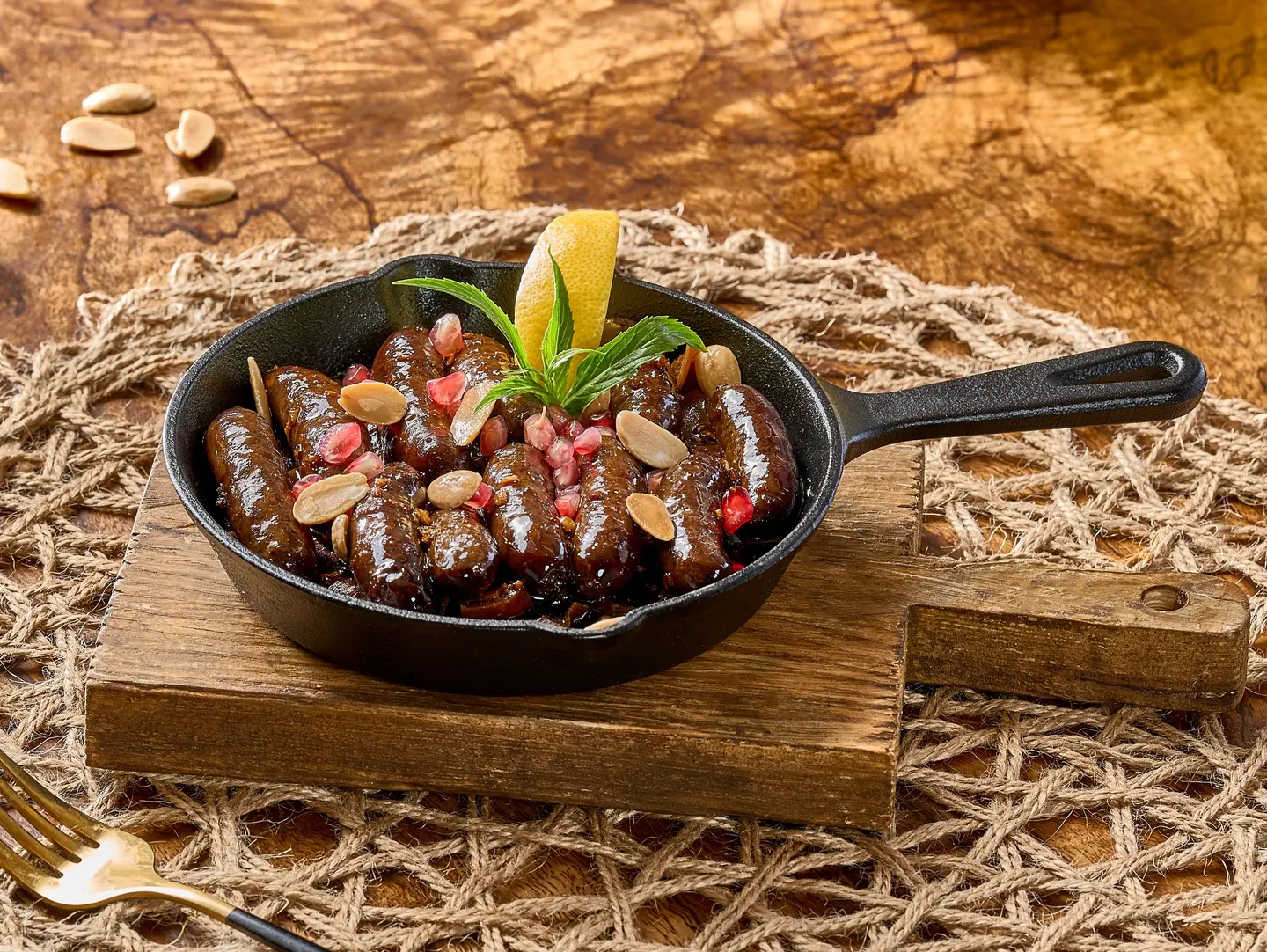 مقانق مع دبس الرمان