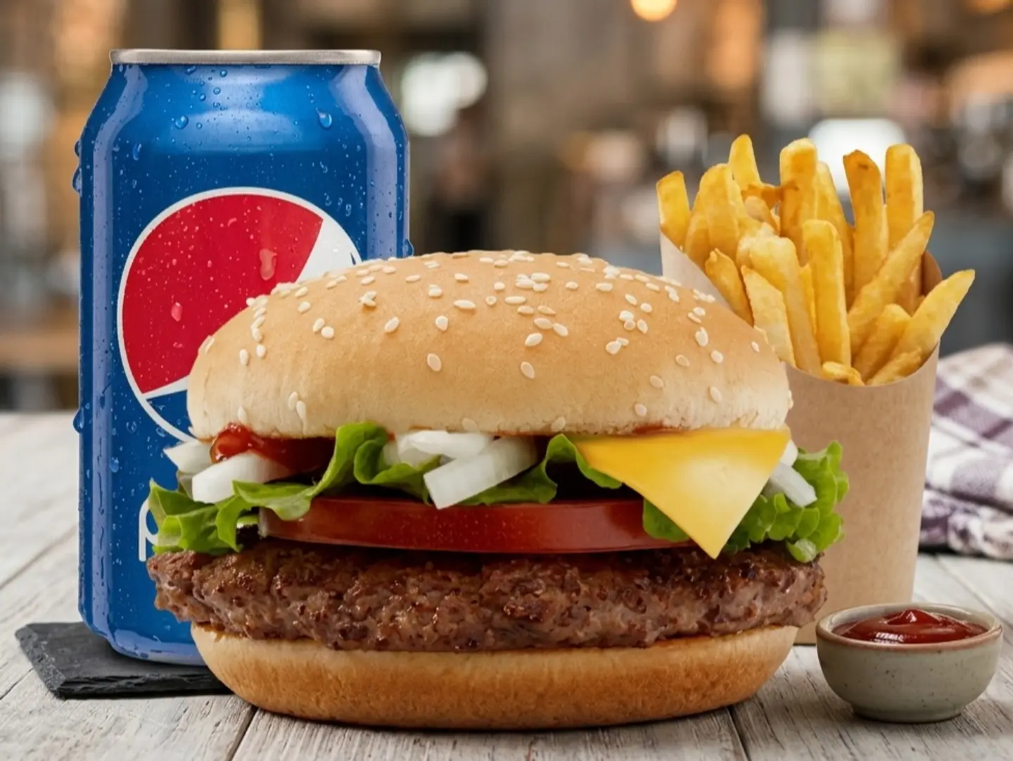 Meal Meat Burger B.B.Q