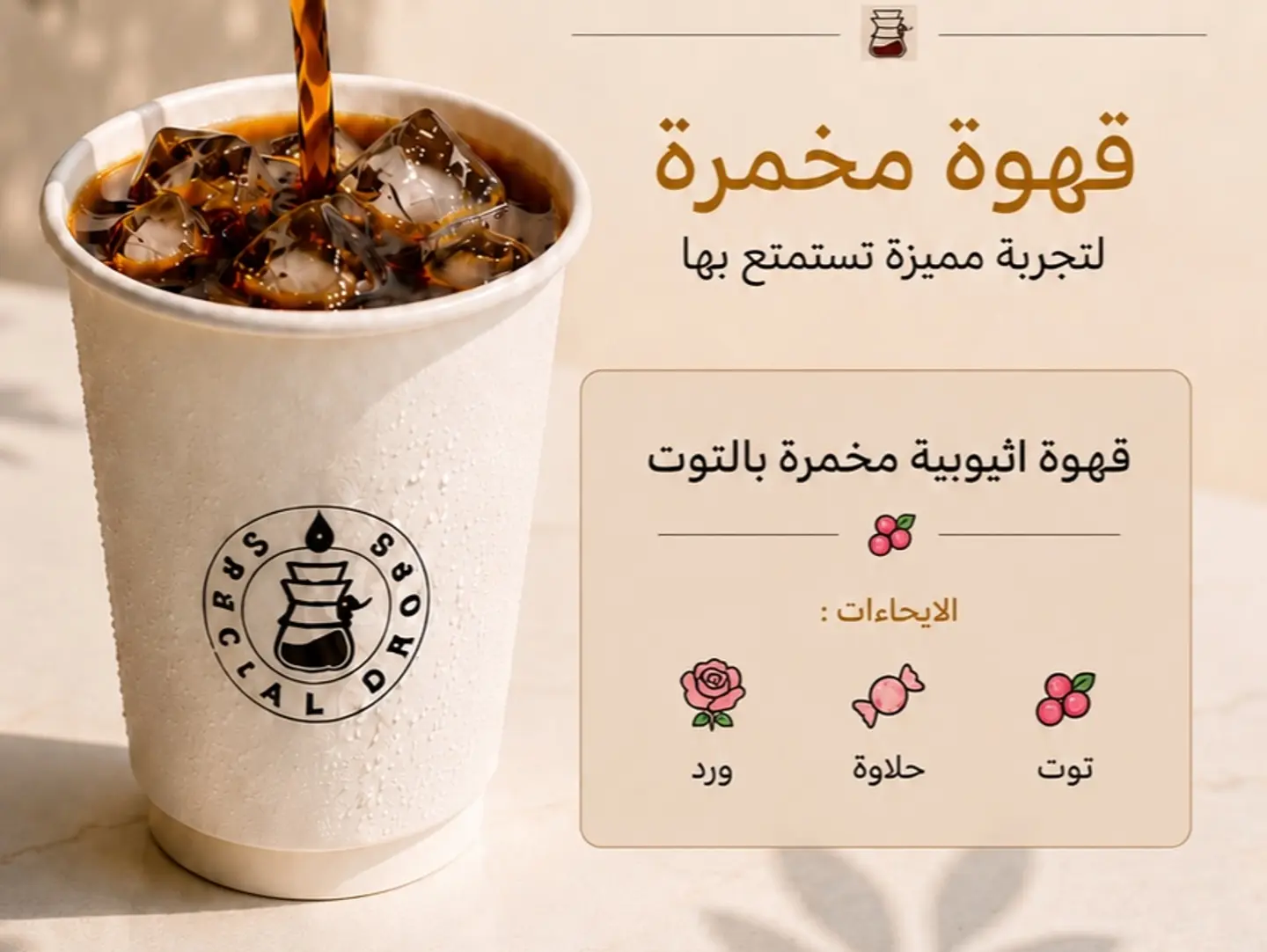قهوة اثيوبية مخمرة بالتوت