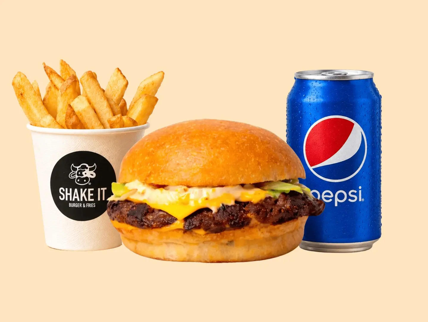 Grilled Beef Burger Meal
