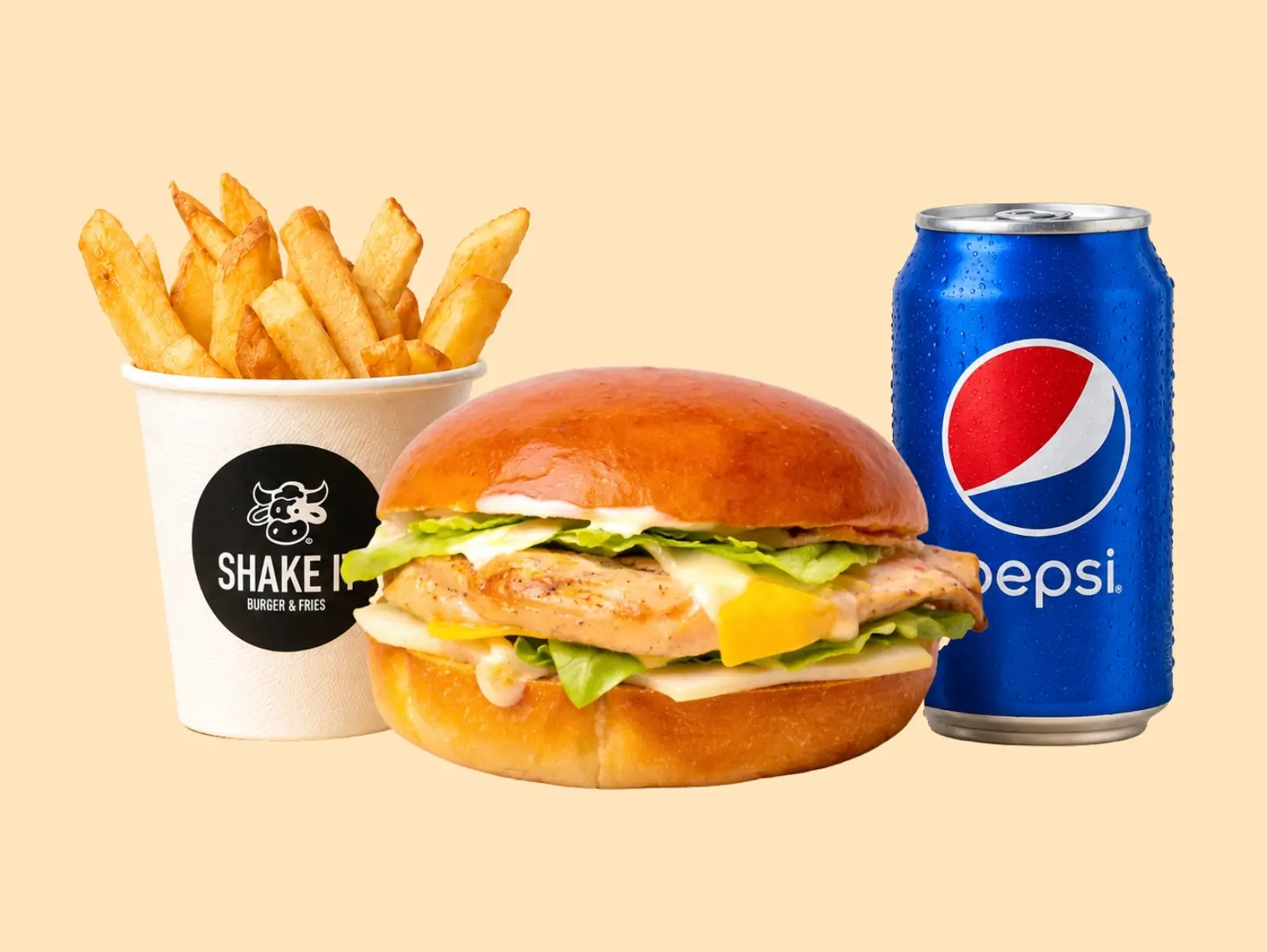 Grilled Chicken Burger Meal