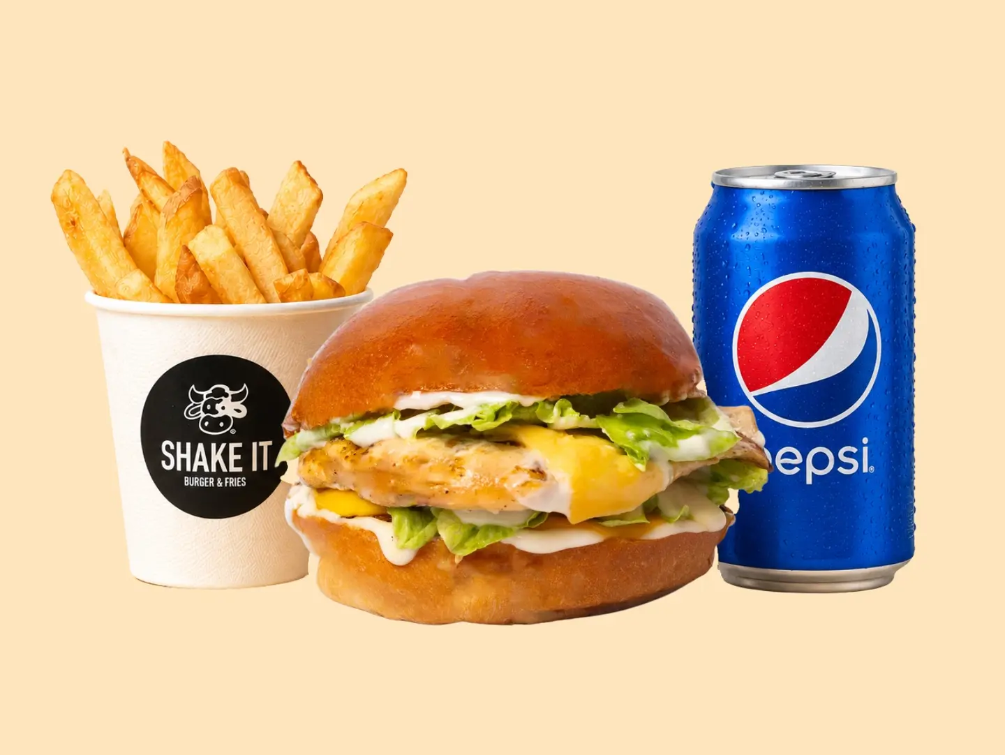 Double Grilled Chicken Burger Meal