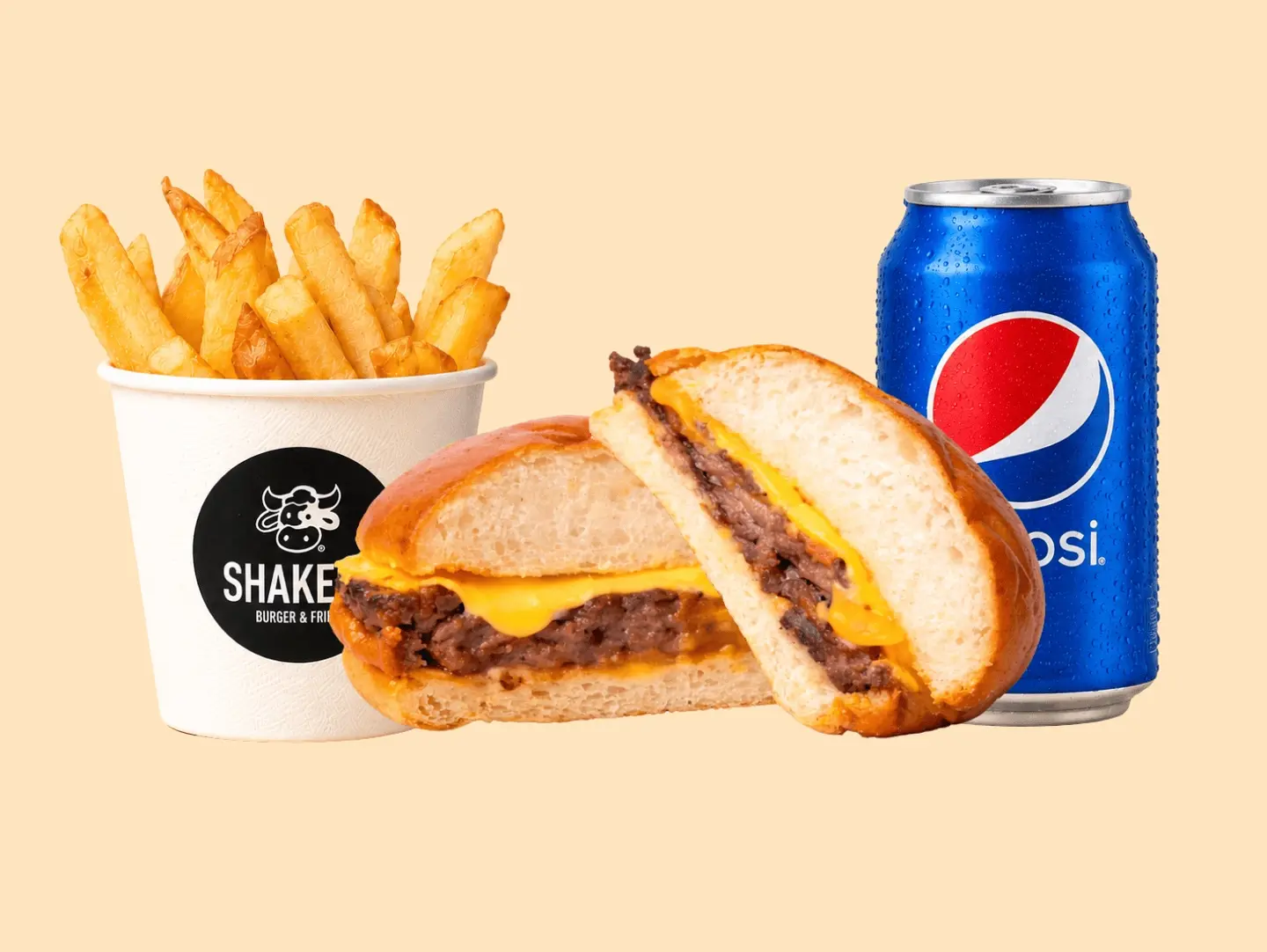 Cheesy Beef Burger Meal