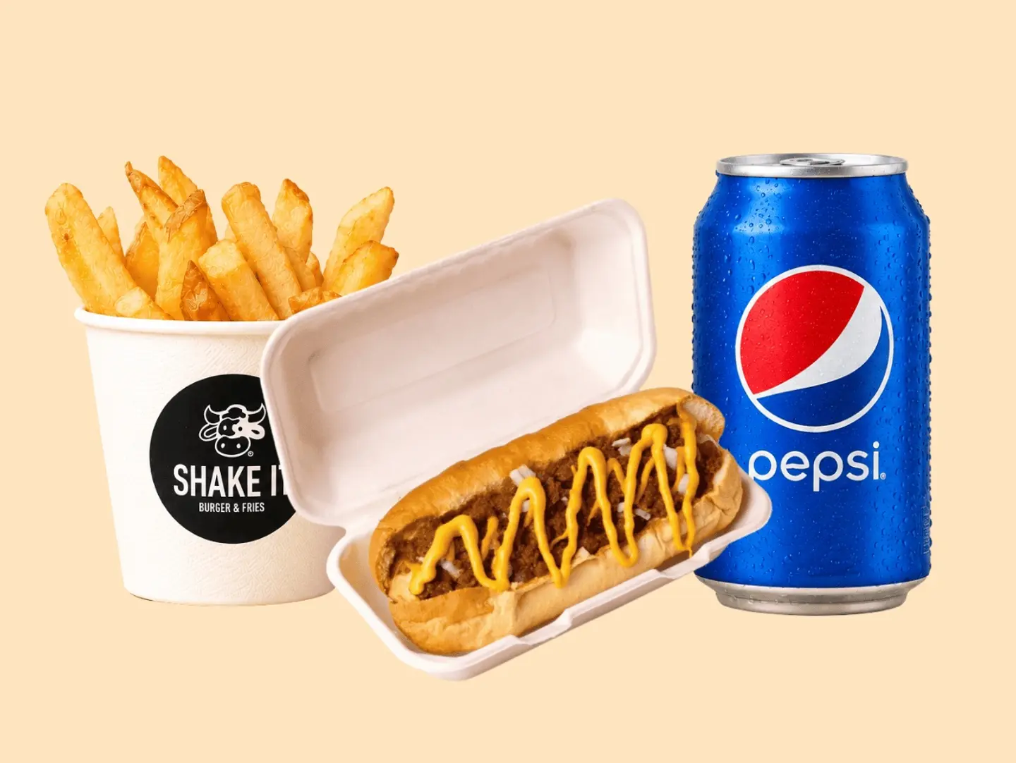 Chili Mexican Hot Dog Meal