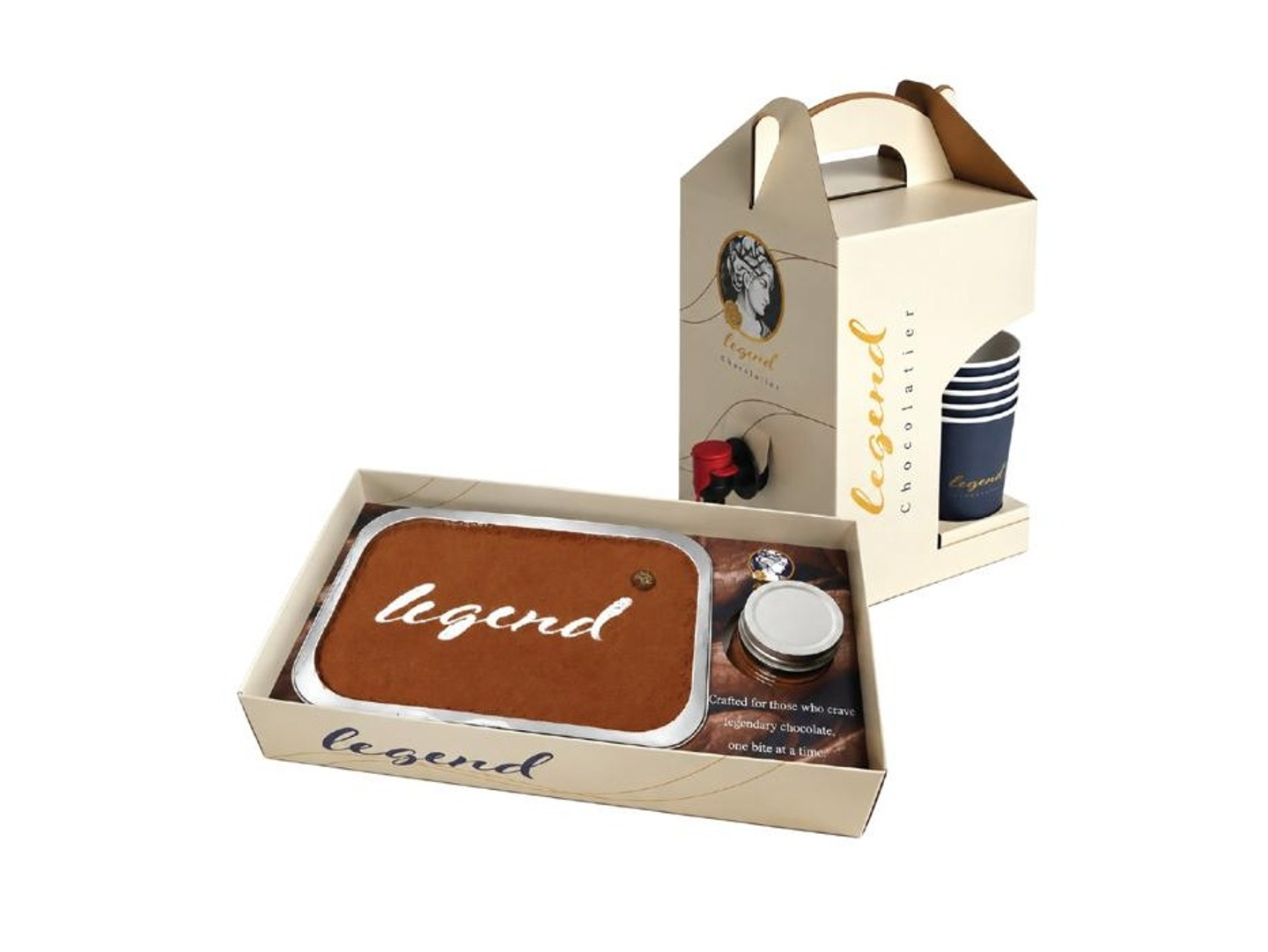 Gathering Offer With Coffee Box - Ice Tramisu Cake