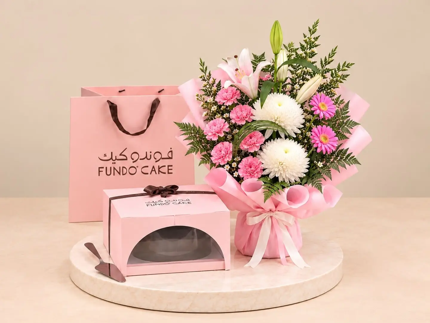 باقة همس الربيع مع فاتش كيك