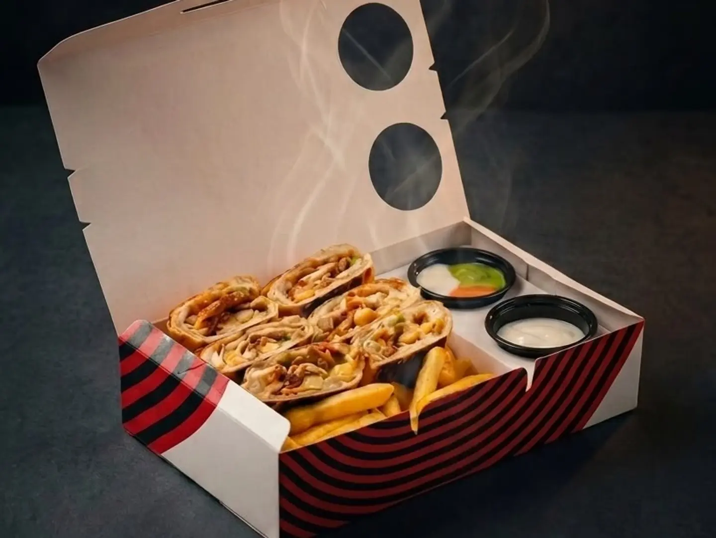 Double Italian Dish Shawarma