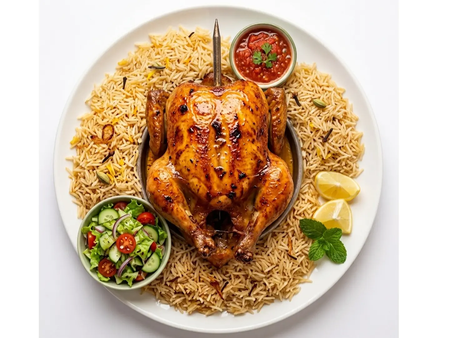 Grilled Chicken With Mandi Rice