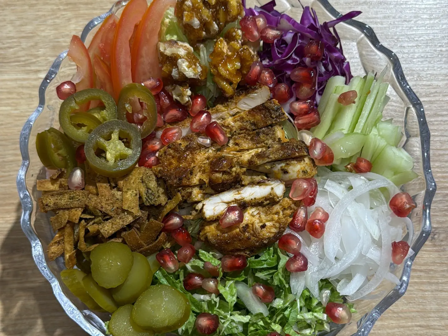 سلطة شاورما الدجاج