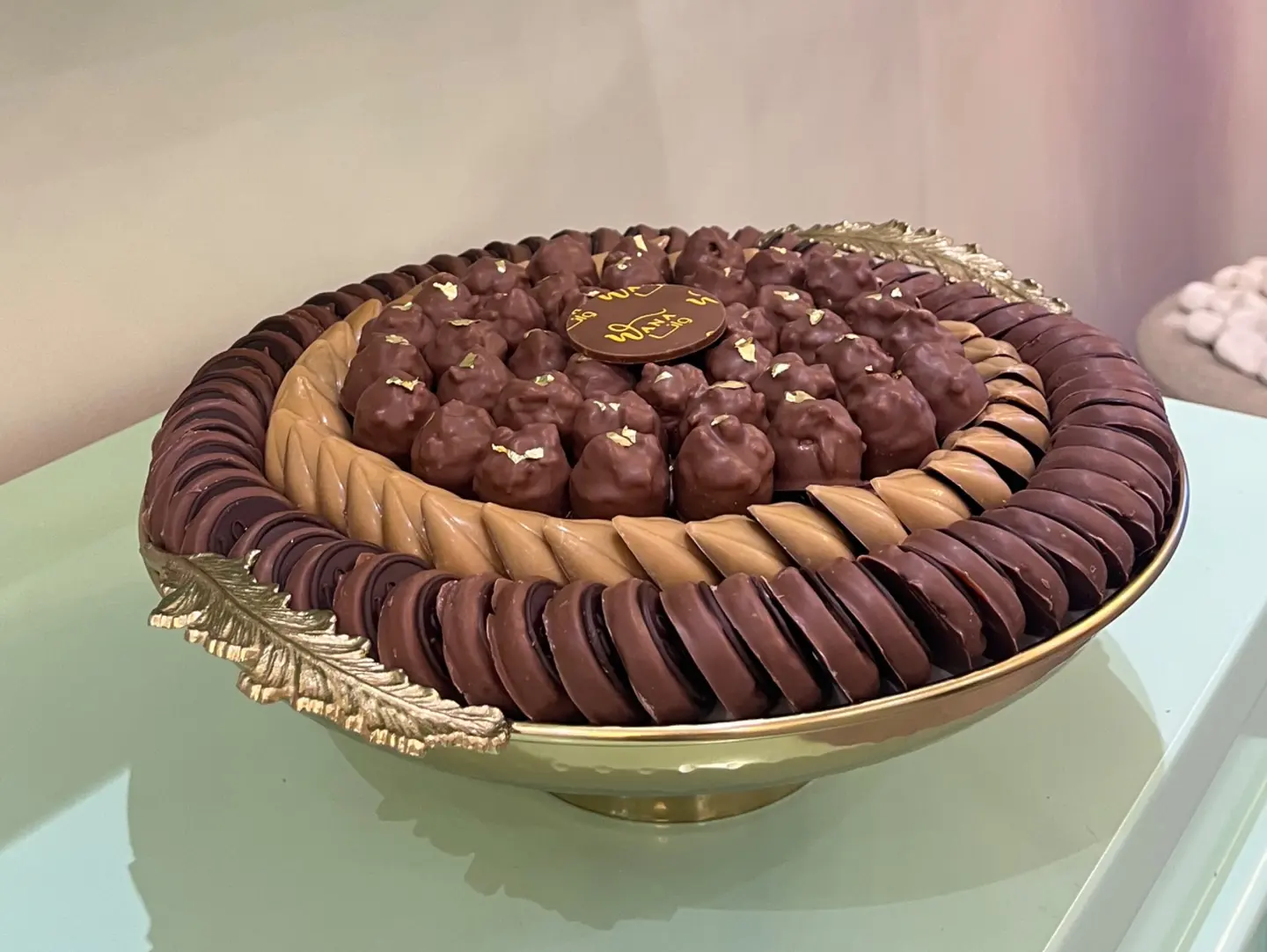 Luxury Gold Tray With Paper Handles