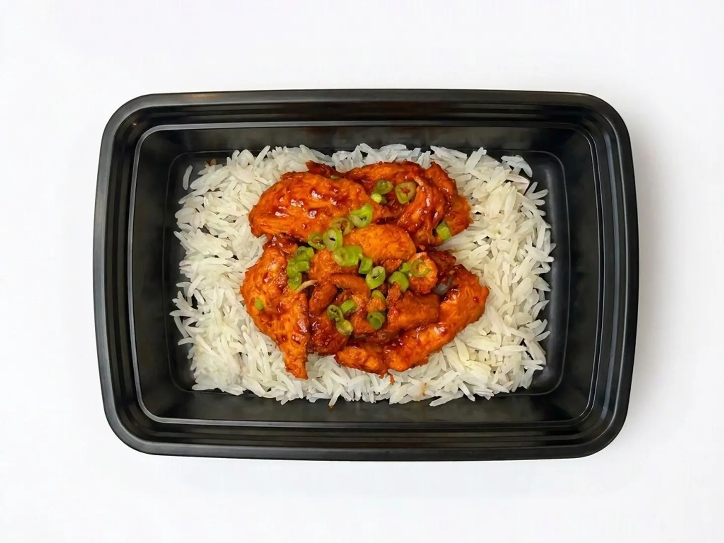 Chili Garlic Chicken With White Rice