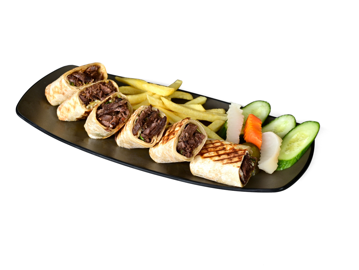 صحن شاورما لحم عربي