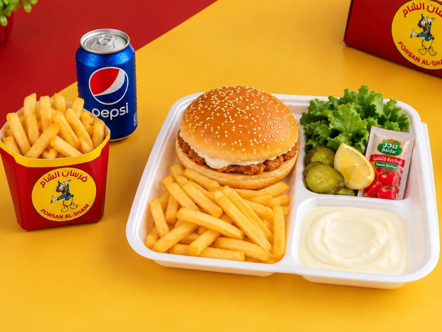 Double Chicken Burger Meal
