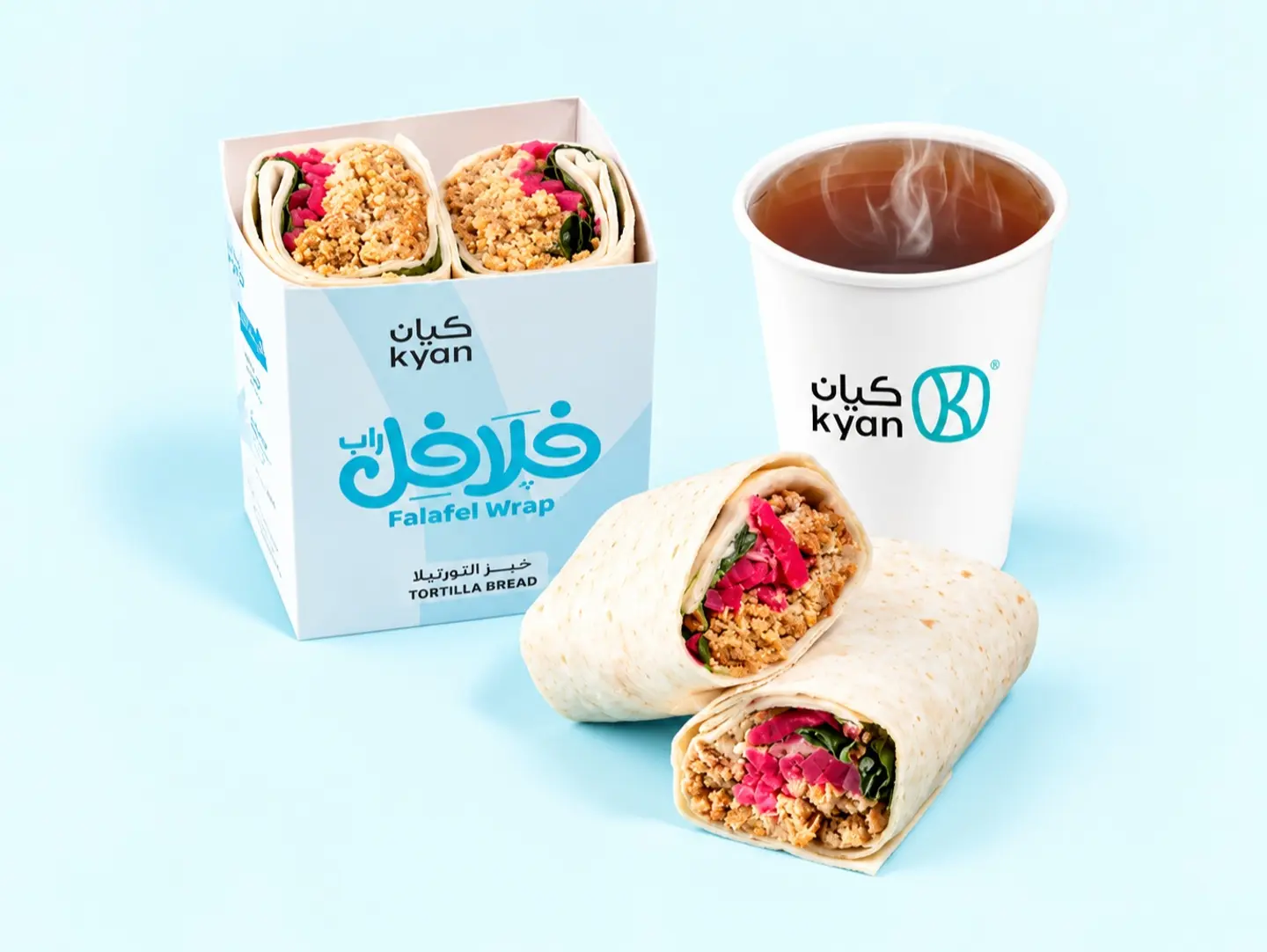 Falafel Wrap With Tea