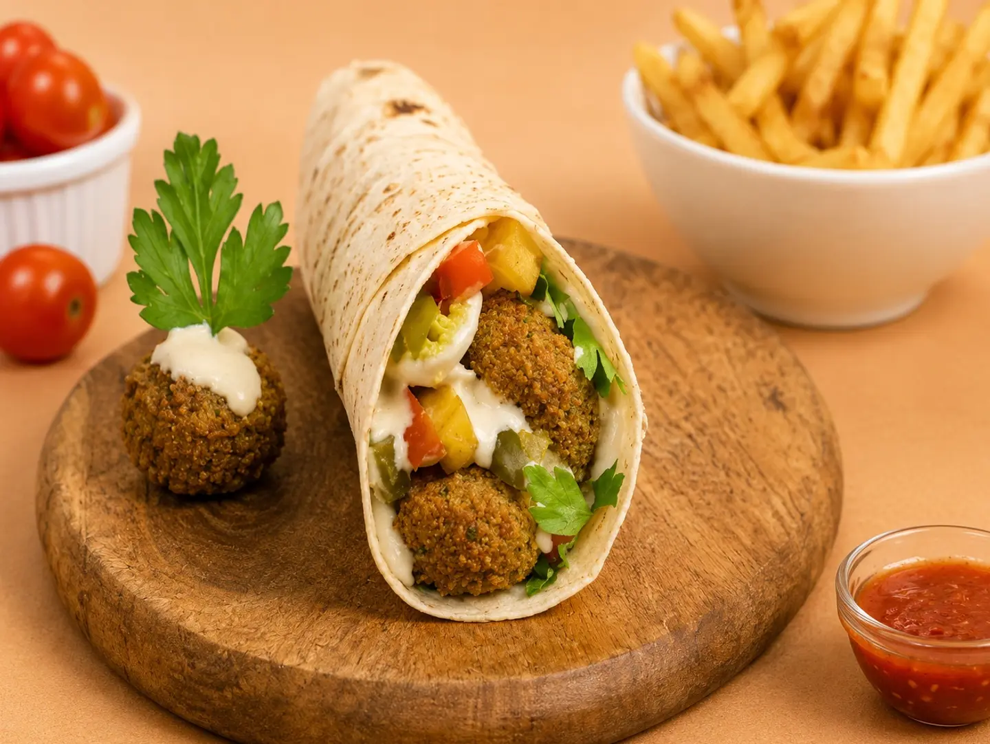 فلافل لبنة زيتون