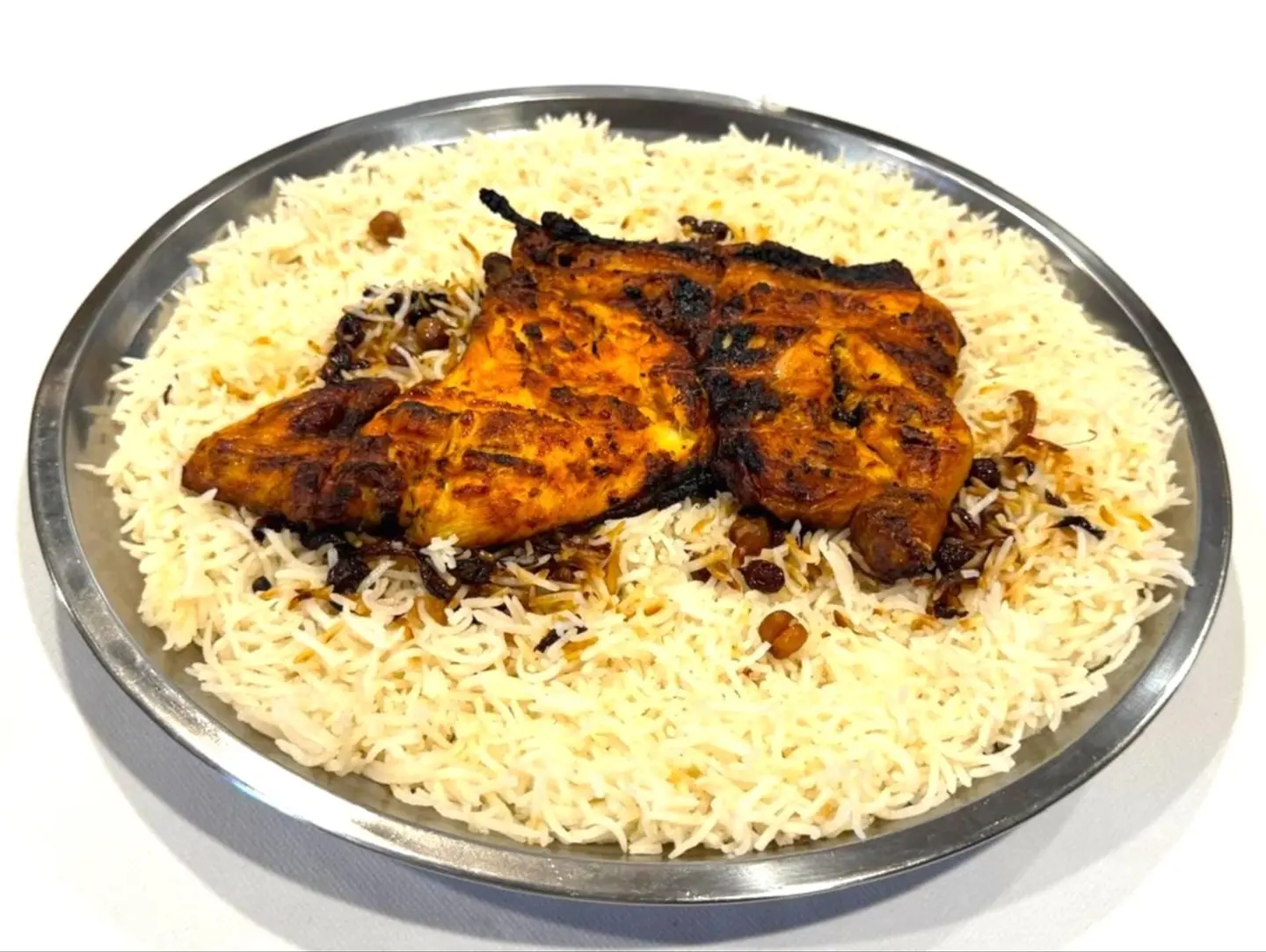 Half A Charcoal Grilled Chicken With Pishawari Rice