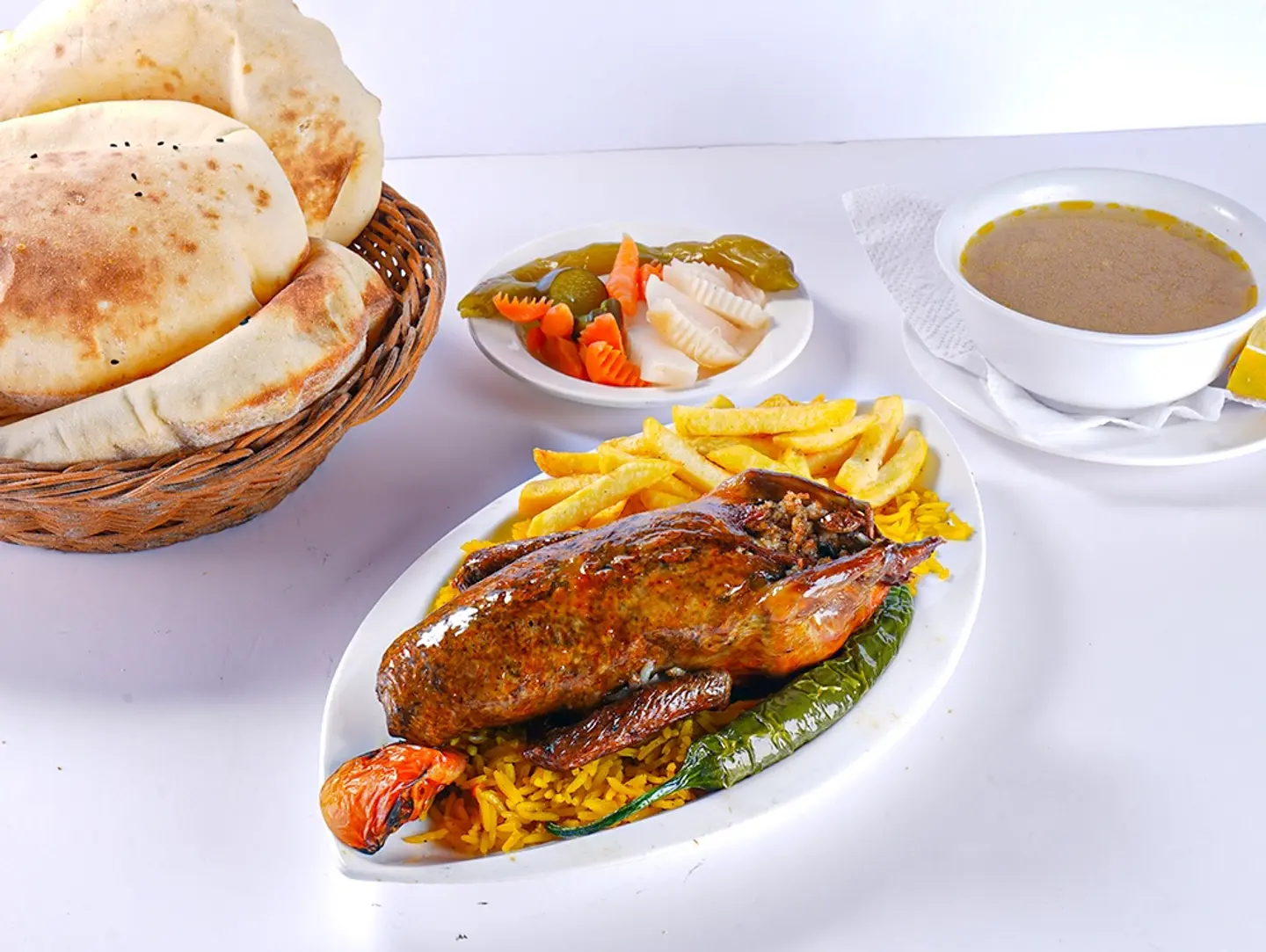 حبة حمام محشي مع البطاطس